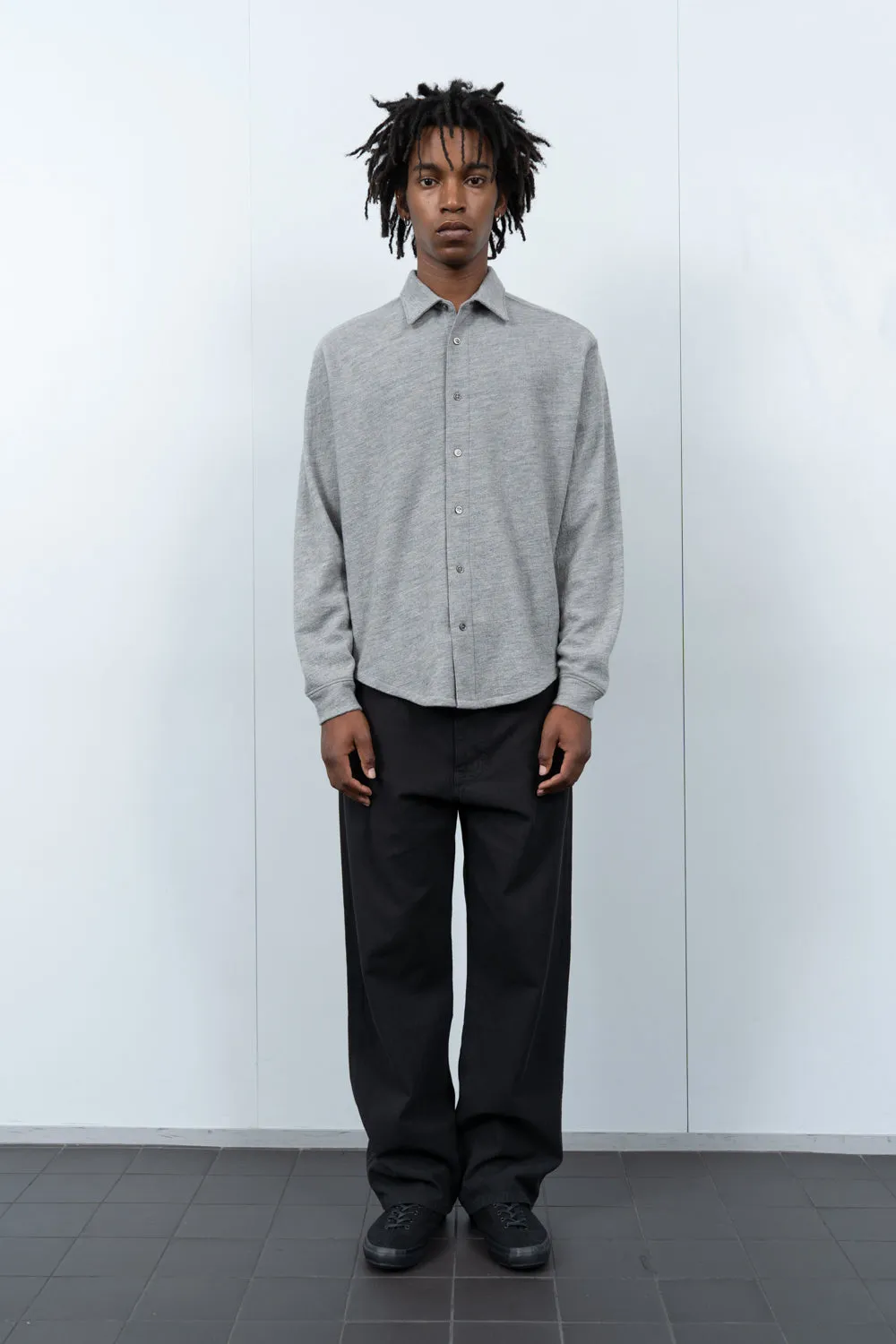 CRATER WOOL BUTTON UP - HEATHER GREY sold by Lady White Co. product image thumbnail 2