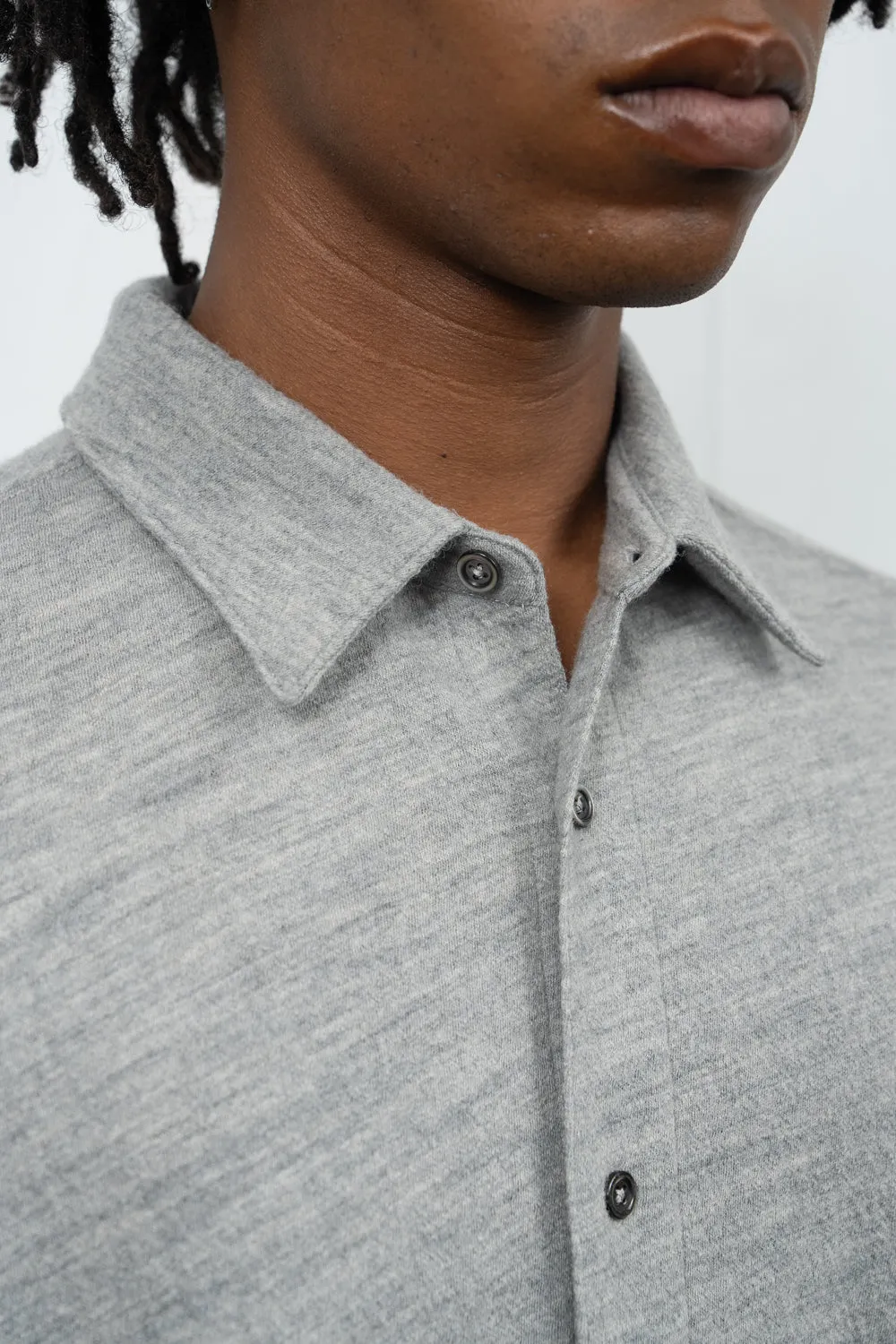 CRATER WOOL BUTTON UP - HEATHER GREY sold by Lady White Co. product image thumbnail 4