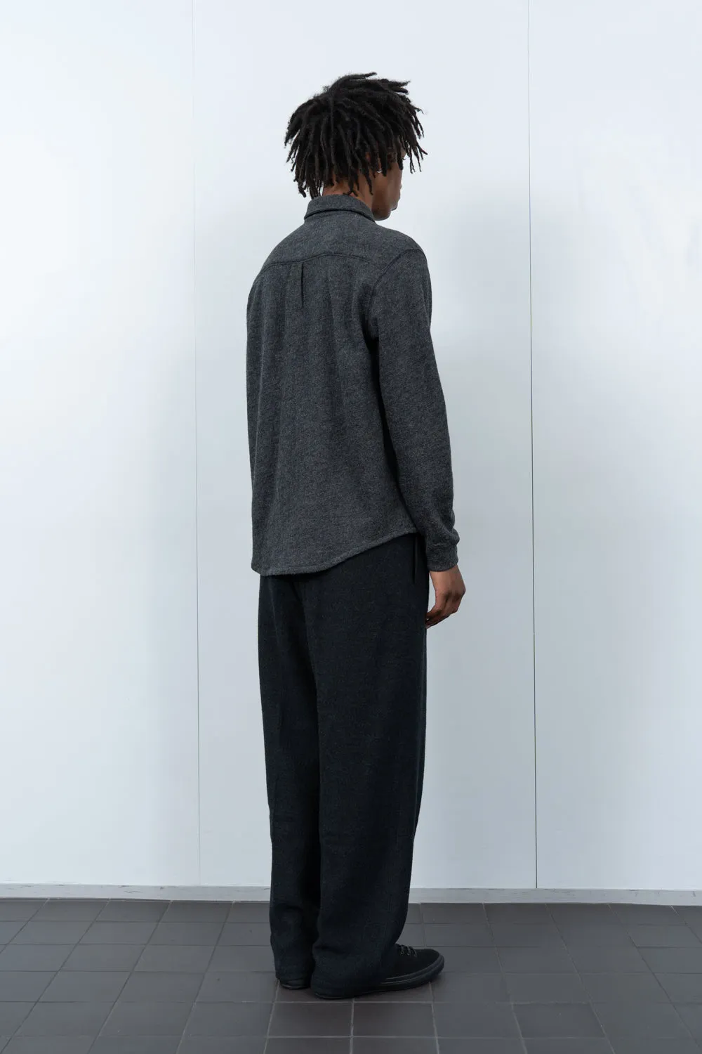 CRATER WOOL BUTTON UP - CHARCOAL sold by Lady White Co. product image thumbnail 3