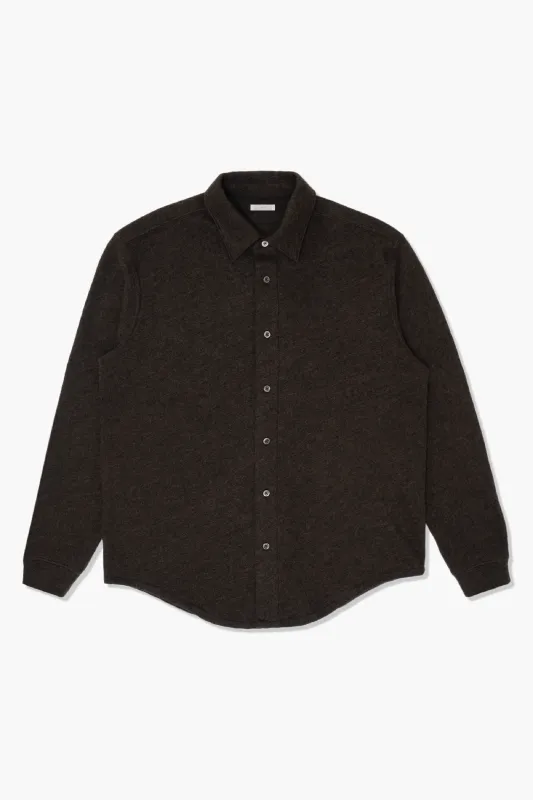 CRATER WOOL BUTTON UP - BROWN made by Lady White Co.