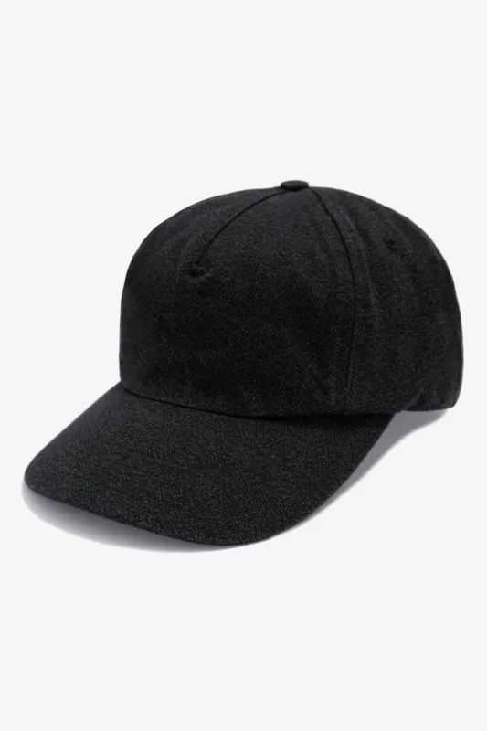 HEAVY TWILL CAP - BLACK made by Lady White Co.