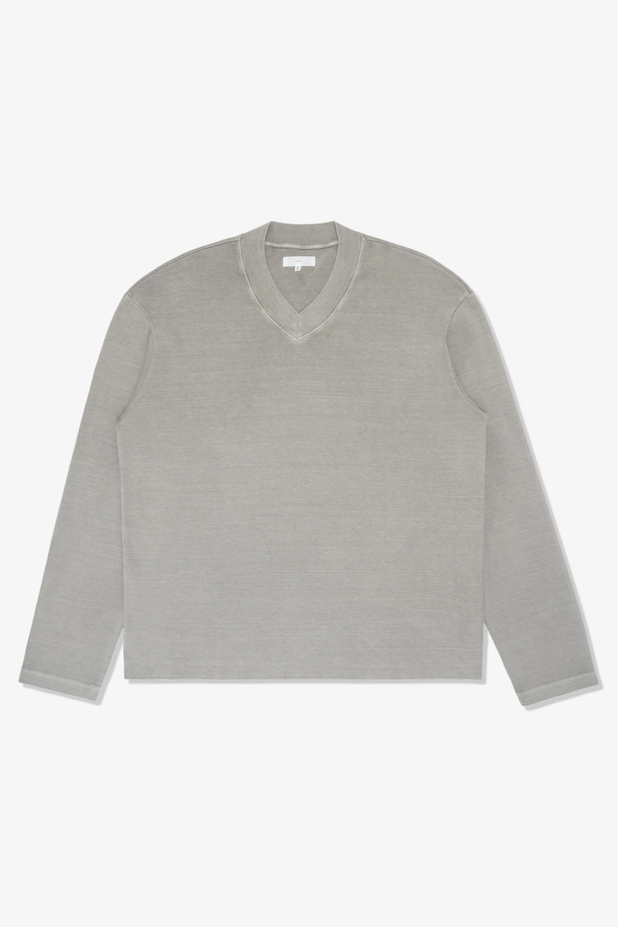 HIGH V-NECK L/S T-SHIRT - PIGMENT CHALK sold by Lady White Co.