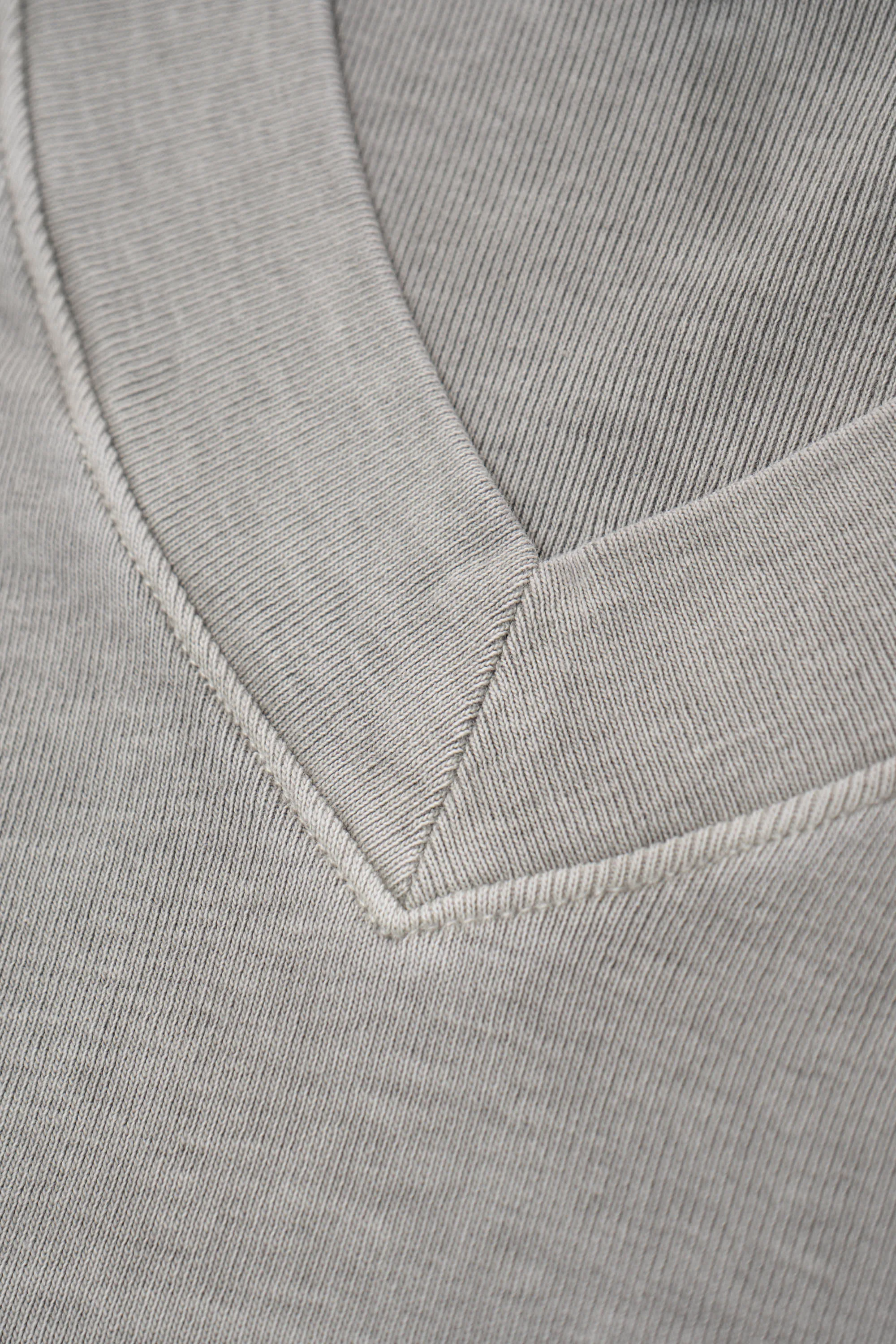 HIGH V-NECK L/S T-SHIRT - PIGMENT CHALK sold by Lady White Co. product image thumbnail 5