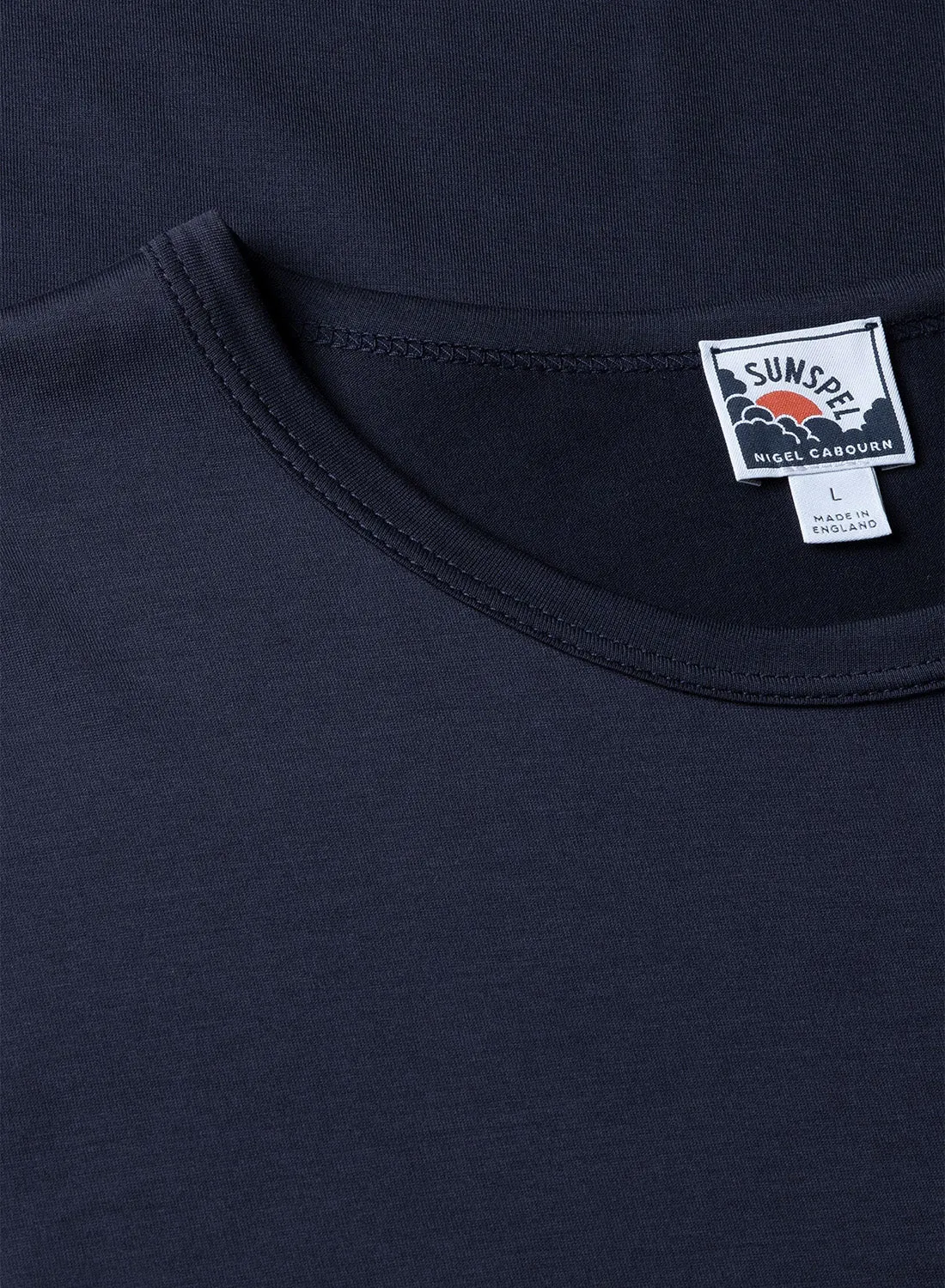 Nigel Cabourn x Sunspel Short Sleeve Pocket T-Shirt in Navy sold by Nigel Cabourn product image thumbnail 2