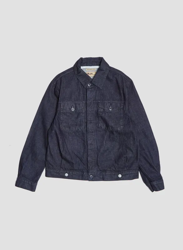 Short Jacket Denim in Indigo sold by Nigel Cabourn