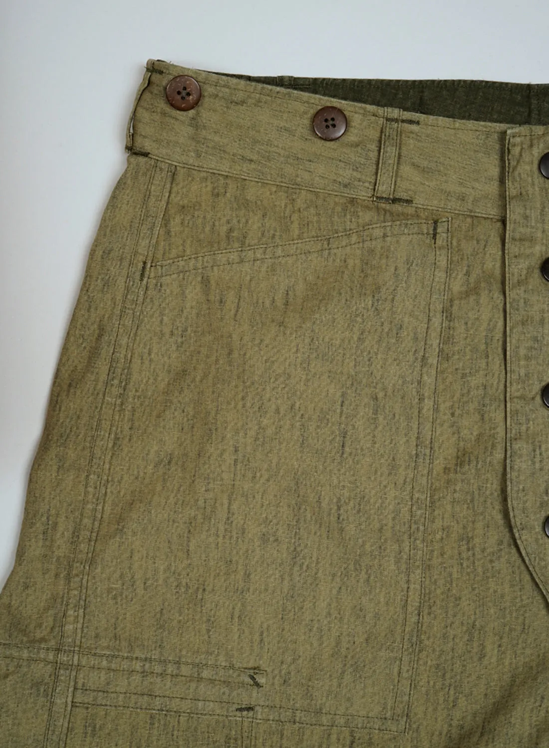 Mountain Pant Reversible in Green sold by Nigel Cabourn product image thumbnail 5
