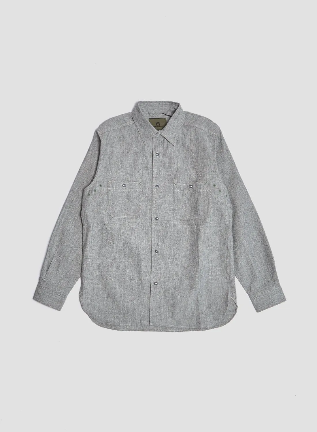 New Medical Shirt Salt & Pepper in Light Grey sold by Nigel Cabourn