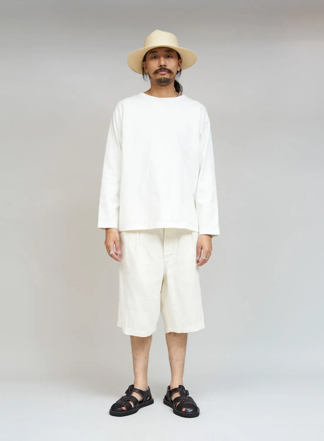 9.5oz 40's USMC Long Sleeve Shirt in Off-White sold by Nigel Cabourn product image thumbnail 2