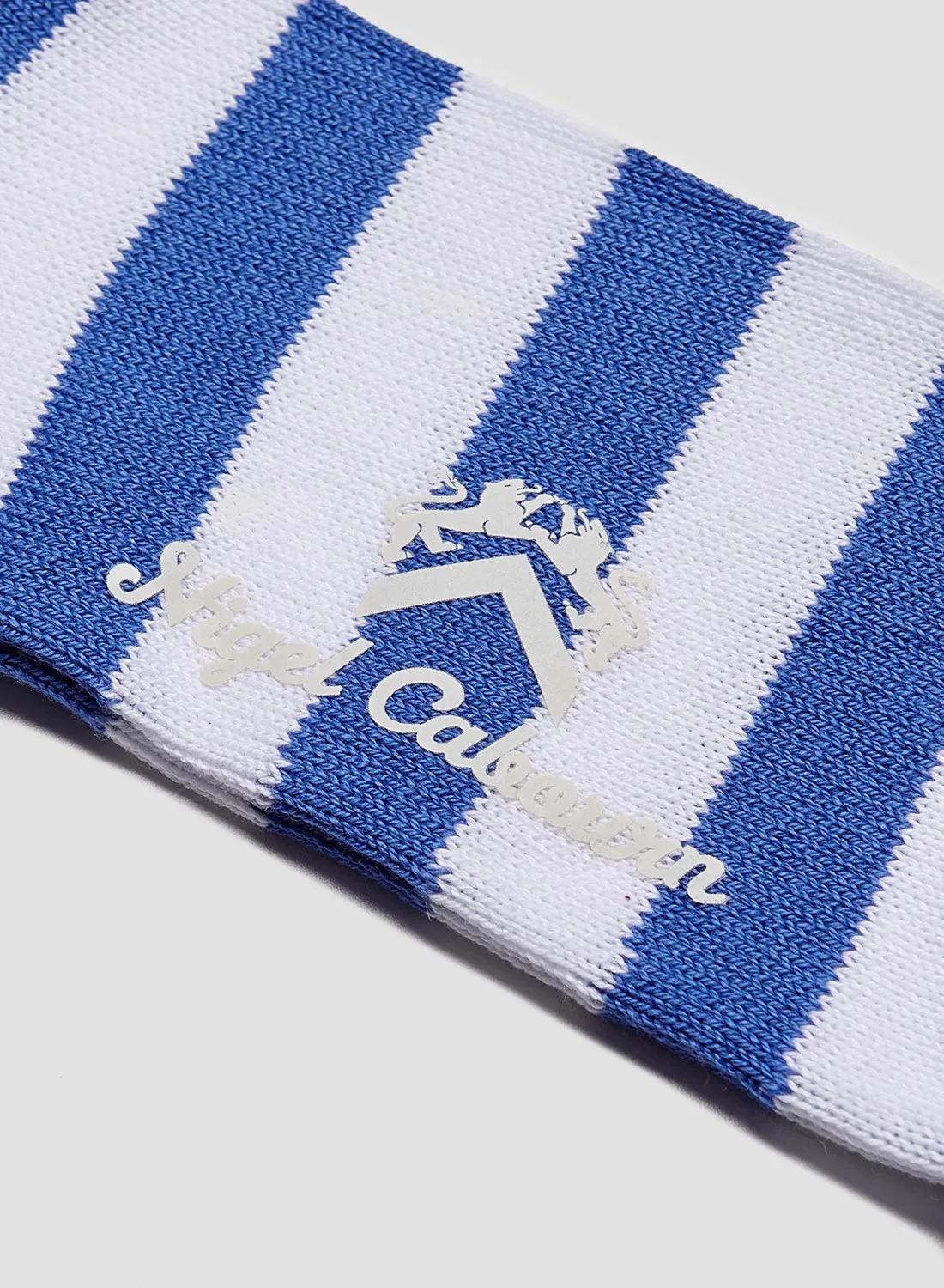 Cotton Stripe Socks in Blue/White sold by Nigel Cabourn product image thumbnail 2