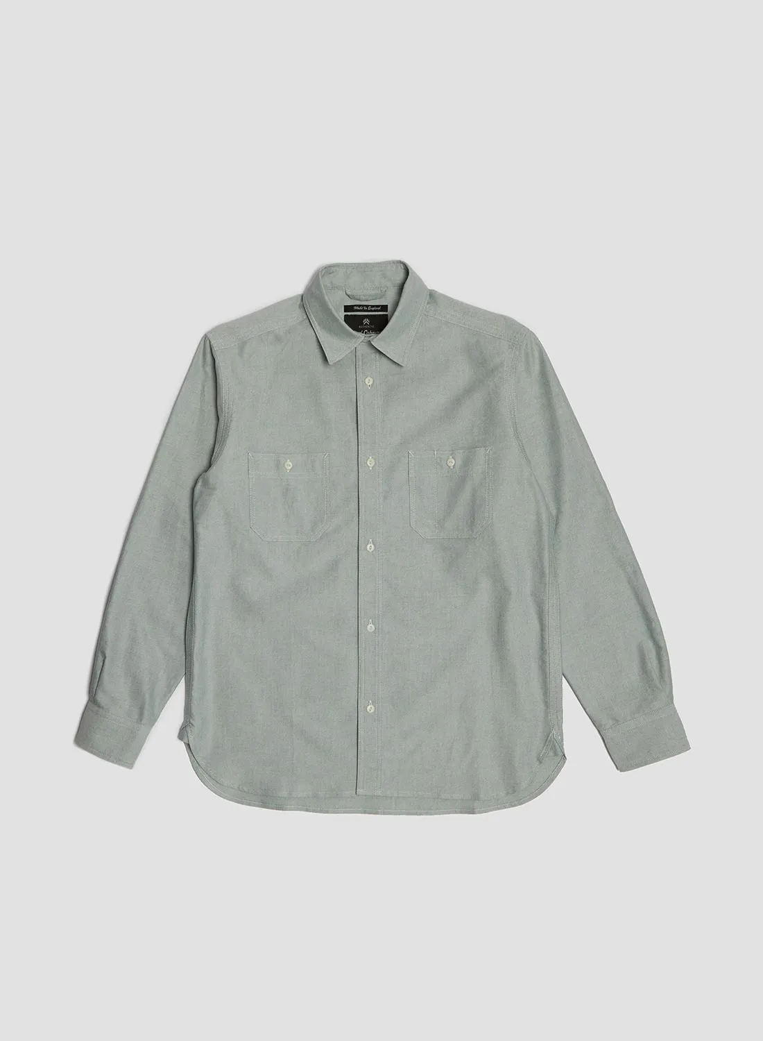 Utility Oxford Work Shirt in Green sold by Nigel Cabourn