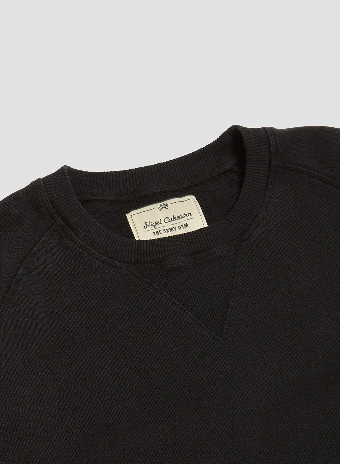 Embroidered Arrow Crew Sweatshirt in Black sold by Nigel Cabourn product image thumbnail 4