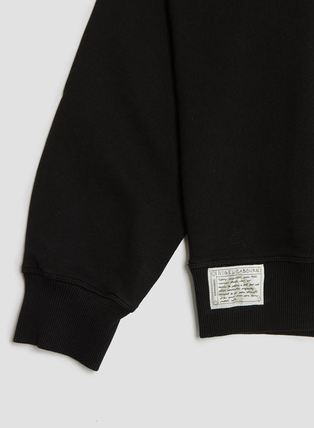 Embroidered Arrow Crew Sweatshirt in Black sold by Nigel Cabourn product image thumbnail 5