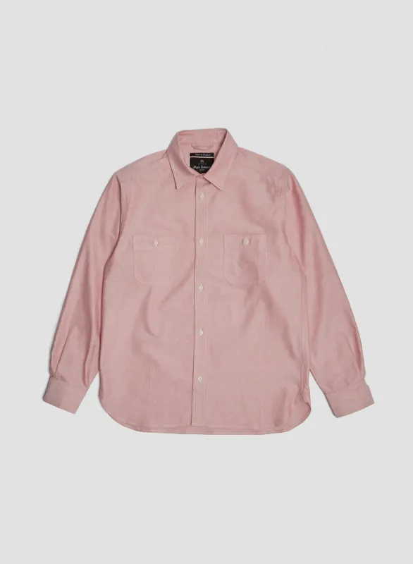 Utility Oxford Work Shirt in Pink sold by Nigel Cabourn
