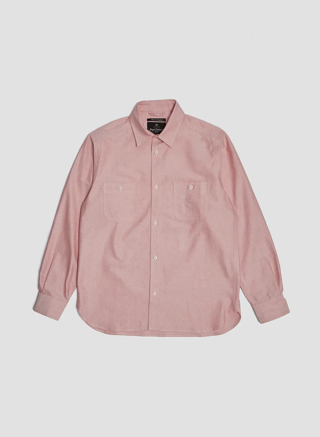Utility Oxford Work Shirt in Pink sold by Nigel Cabourn