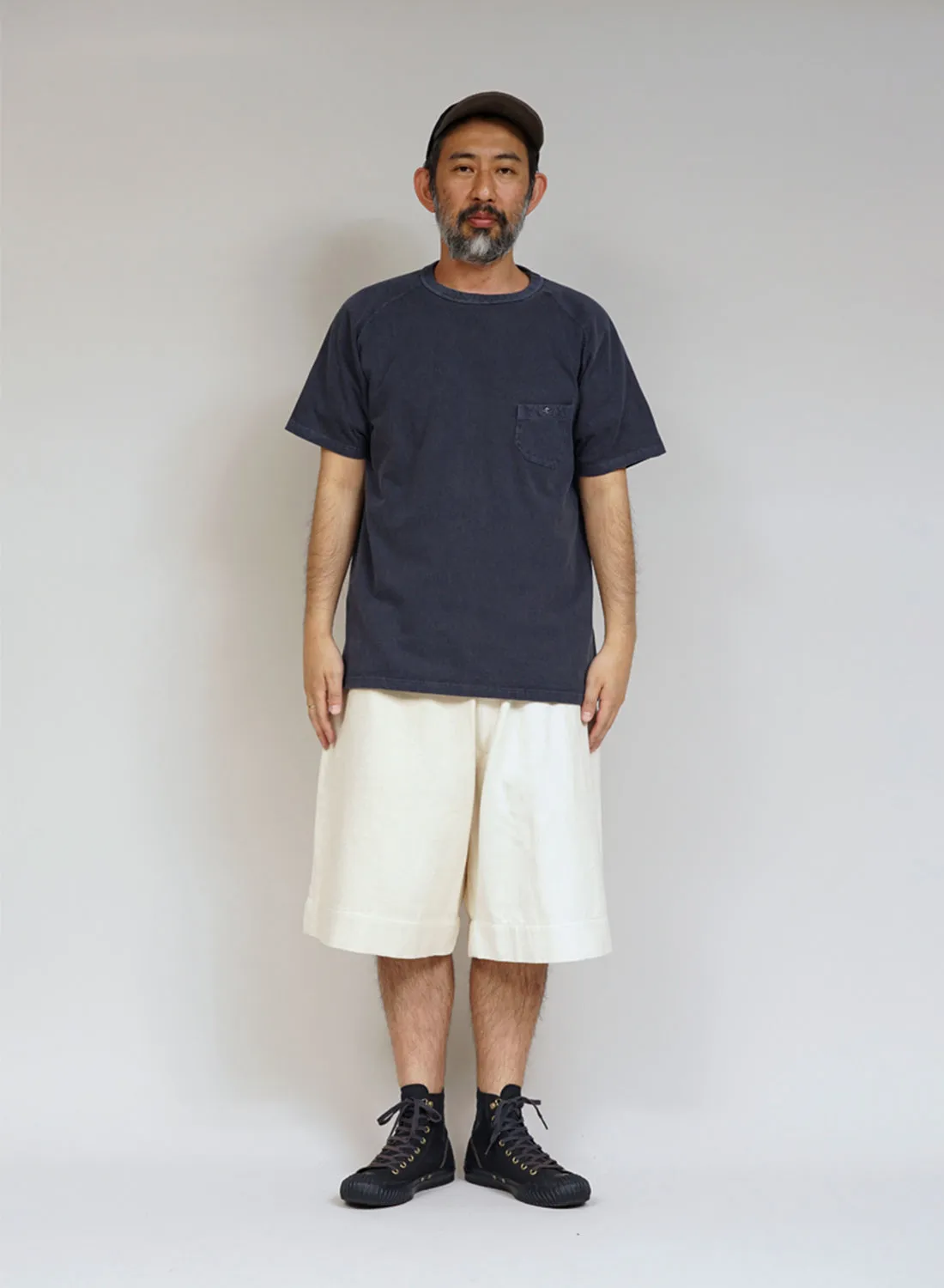 5.6oz Basic T-Shirt Pigment in Blue sold by Nigel Cabourn product image thumbnail 3