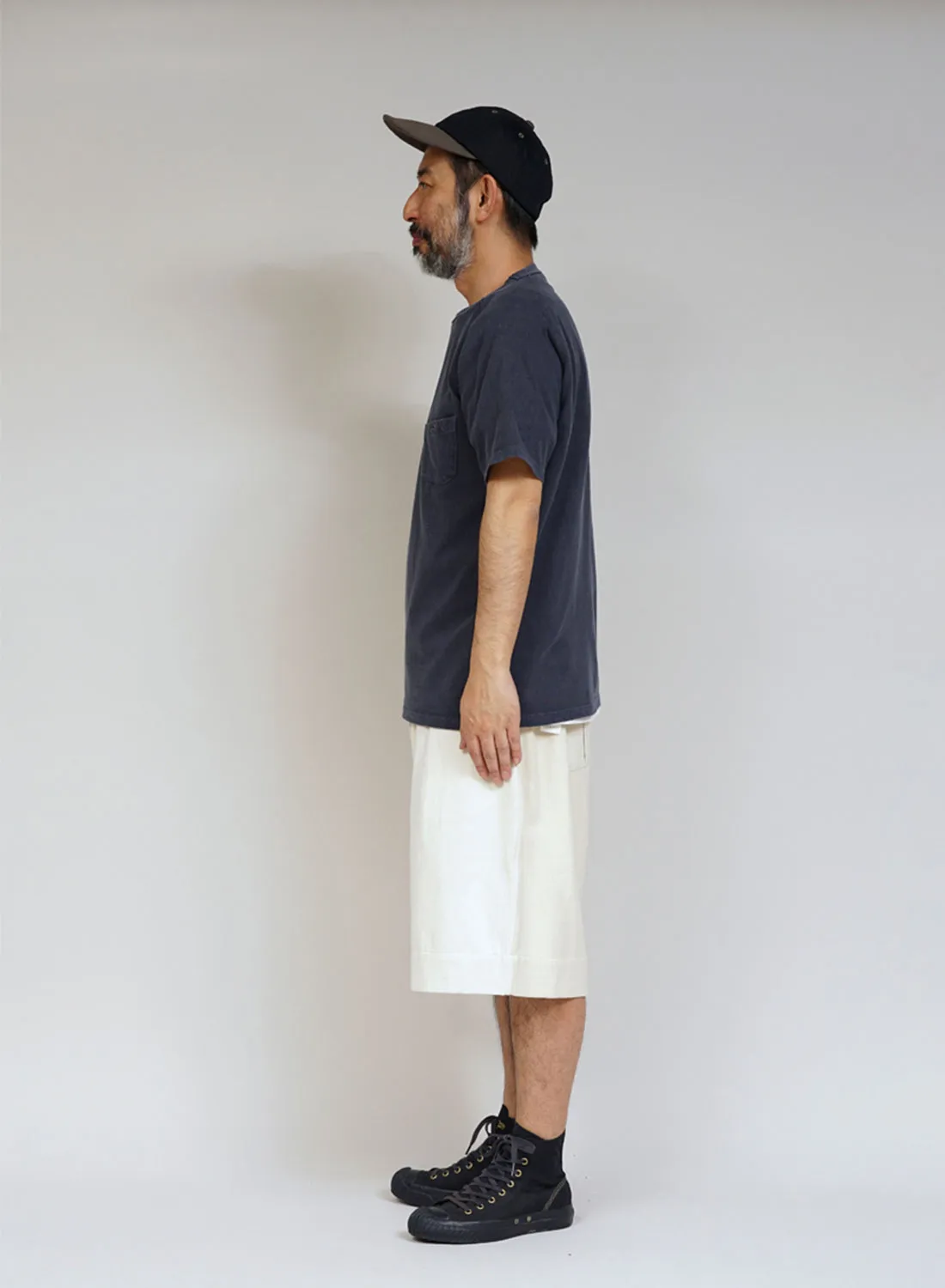 5.6oz Basic T-Shirt Pigment in Blue sold by Nigel Cabourn product image thumbnail 4