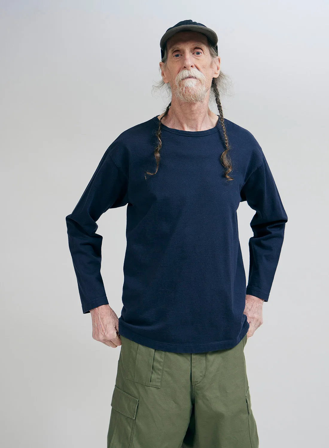 9.5oz 40's USMC Long Sleeve Shirt in Dark Navy sold by Nigel Cabourn product image thumbnail 3