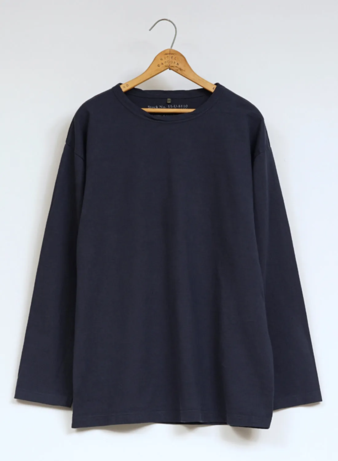 9.5oz 40's USMC Long Sleeve Shirt in Dark Navy sold by Nigel Cabourn