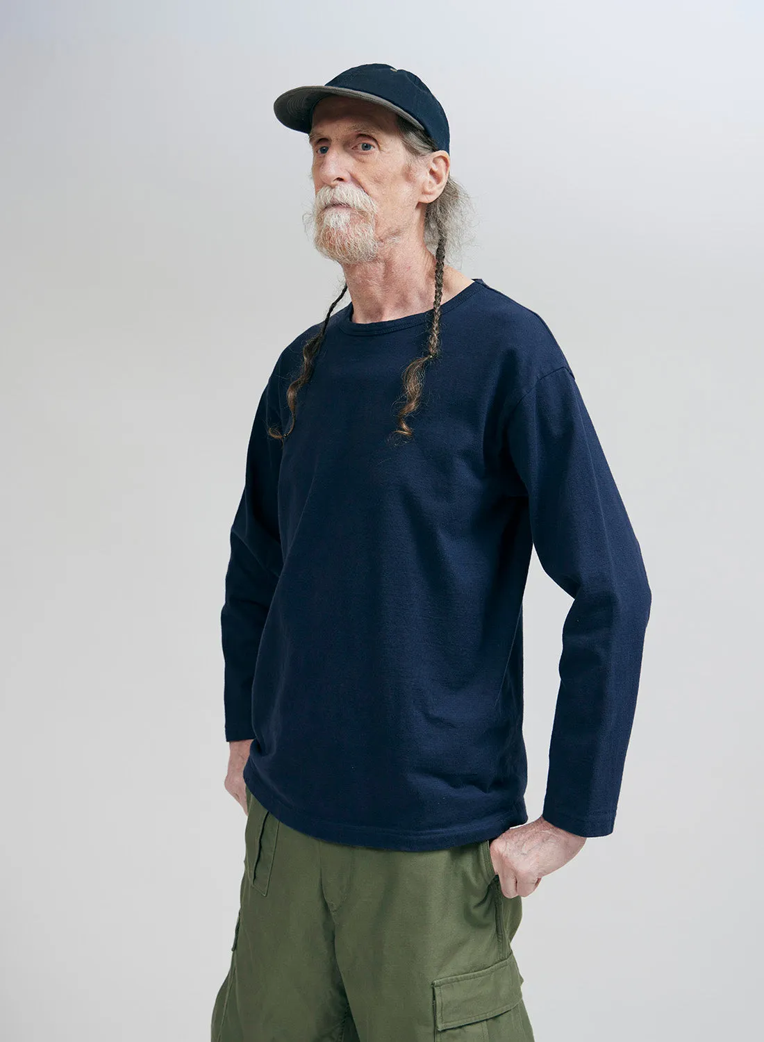 9.5oz 40's USMC Long Sleeve Shirt in Dark Navy sold by Nigel Cabourn product image thumbnail 2