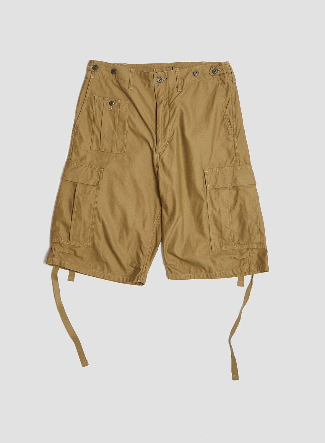 Army Cargo Shorts in Khaki sold by Nigel Cabourn