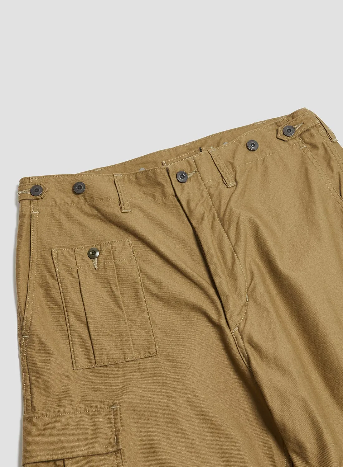 Army Cargo Shorts in Khaki sold by Nigel Cabourn product image thumbnail 3