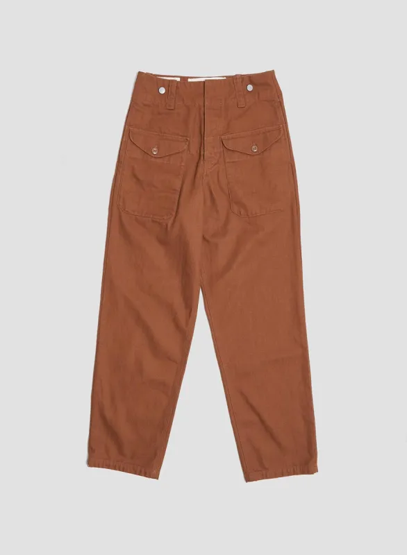 British Army Ambulance Pant in Brown sold by Nigel Cabourn
