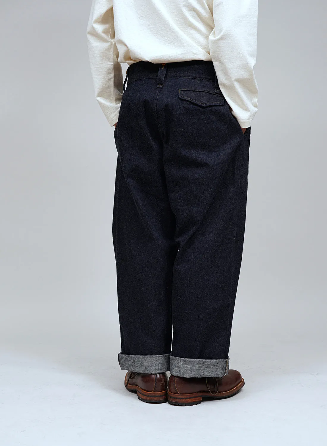 British Army Pant Loose Denim in Indigo sold by Nigel Cabourn product image thumbnail 5