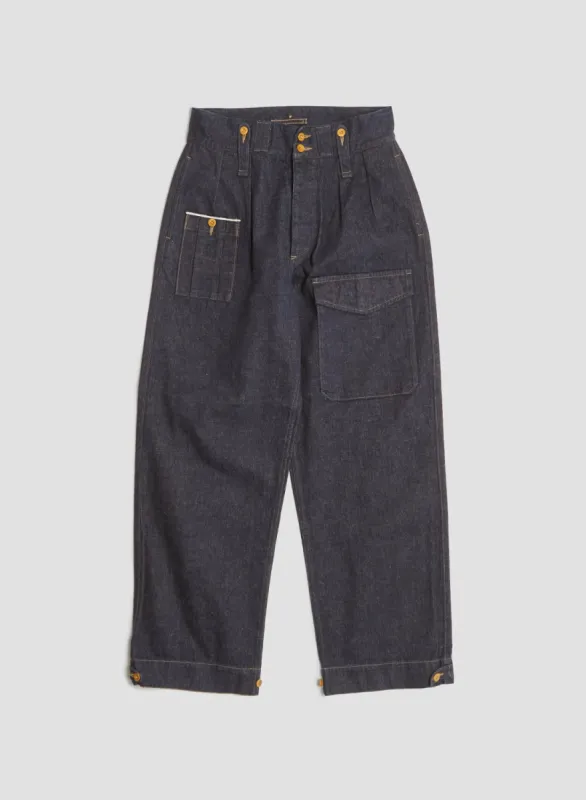 British Army Pant Loose Denim in Indigo sold by Nigel Cabourn