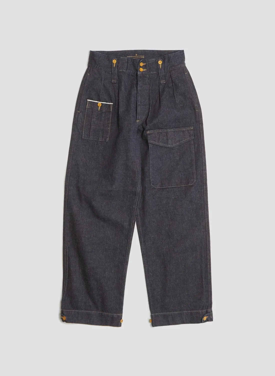 British Army Pant Loose Denim in Indigo sold by Nigel Cabourn