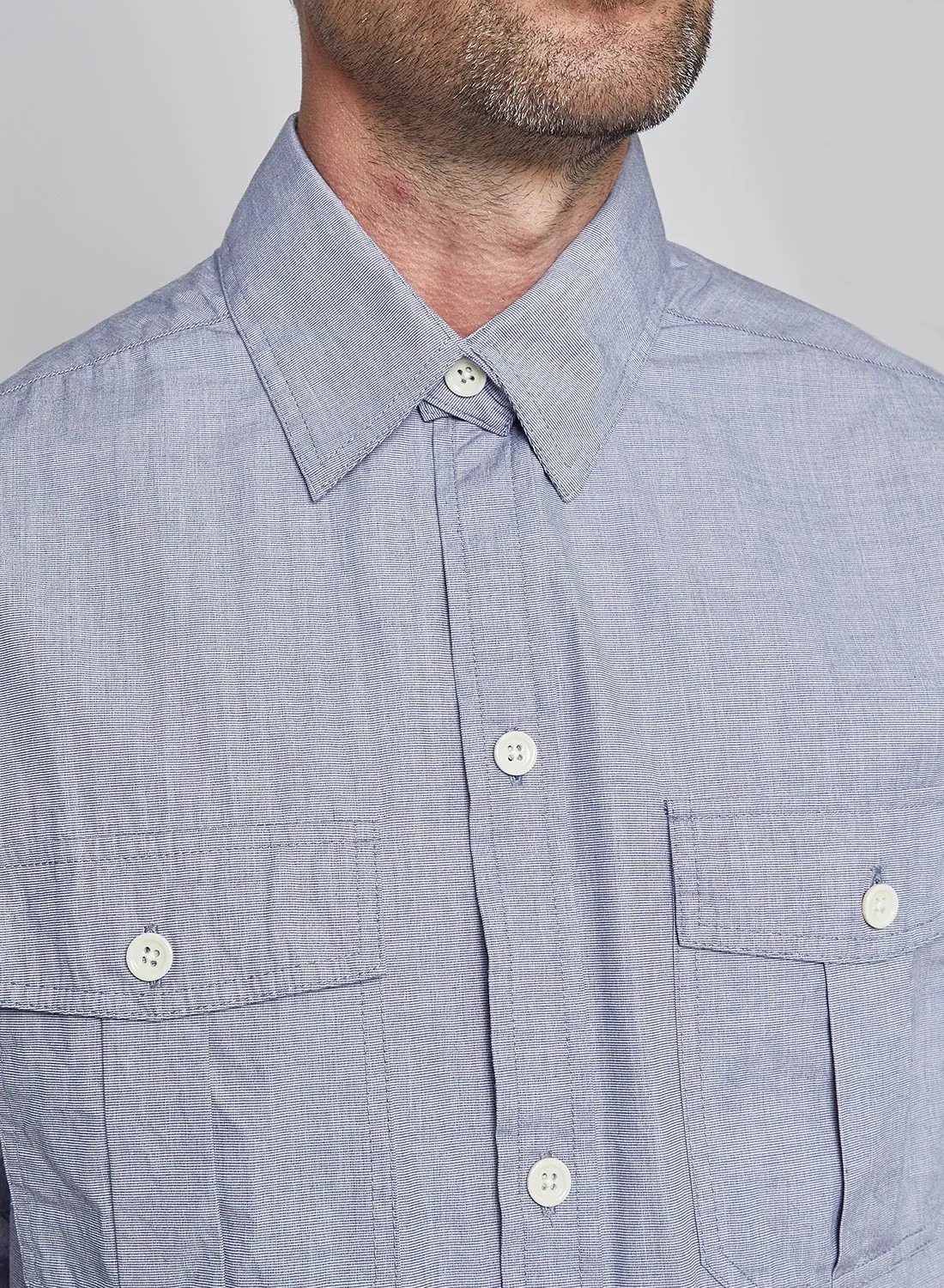 Tunic Shirt in Blue sold by Nigel Cabourn product image thumbnail 3