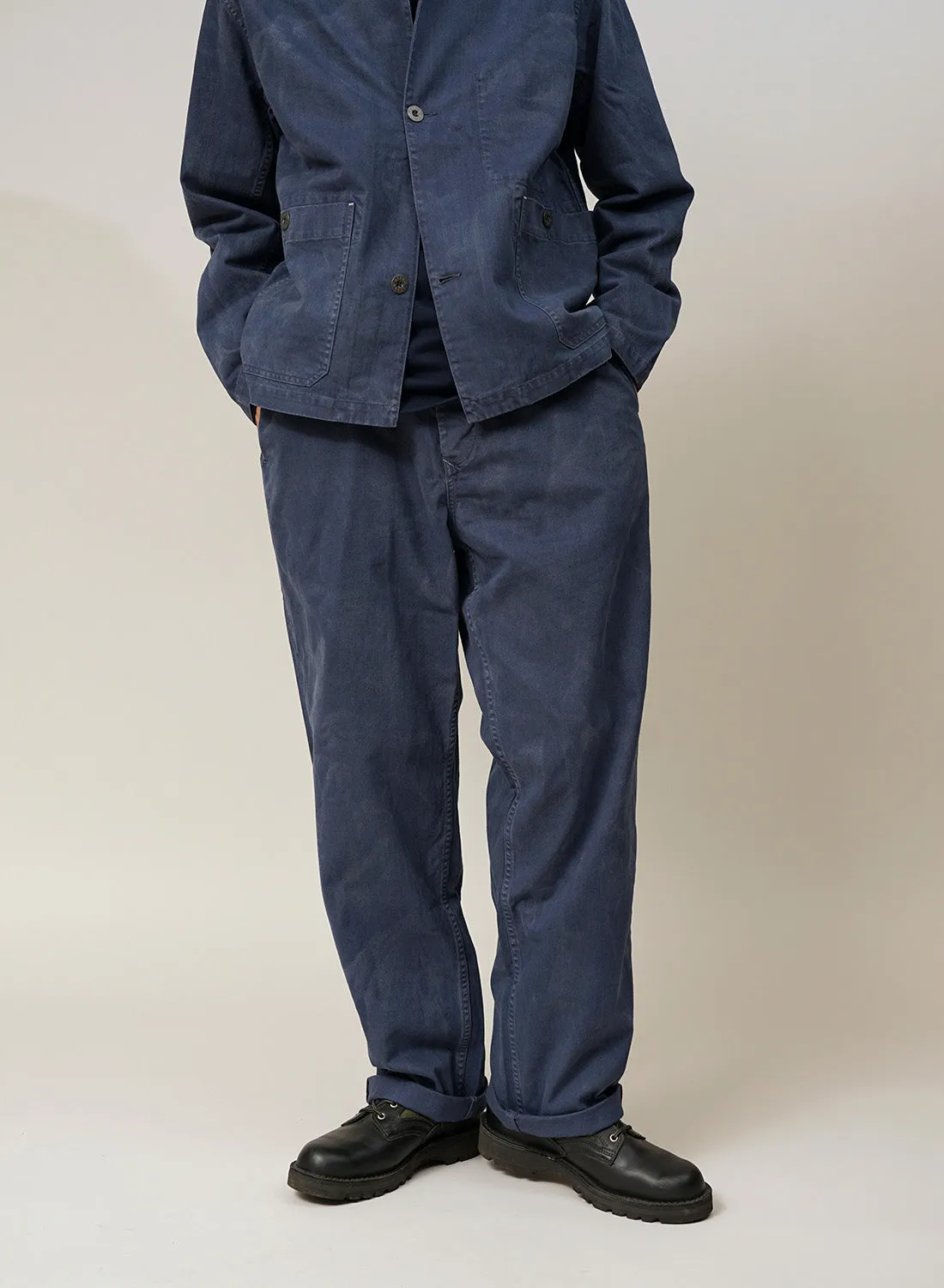 Wide Leg Jean Cotton Twill in RAF Blue sold by Nigel Cabourn product image thumbnail 3
