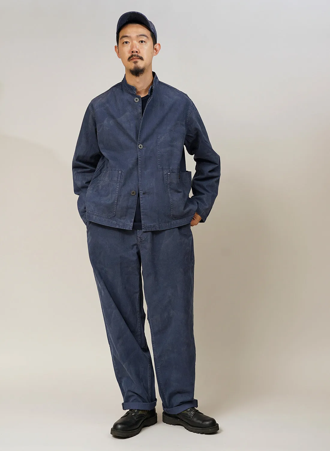Wide Leg Jean Cotton Twill in RAF Blue sold by Nigel Cabourn product image thumbnail 2