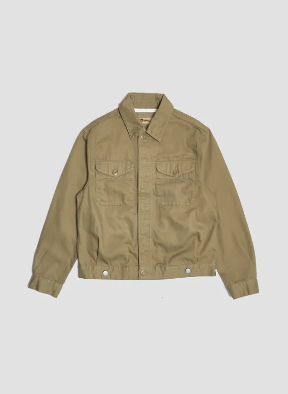 Short Jacket Heavy Cotton in Army sold by Nigel Cabourn