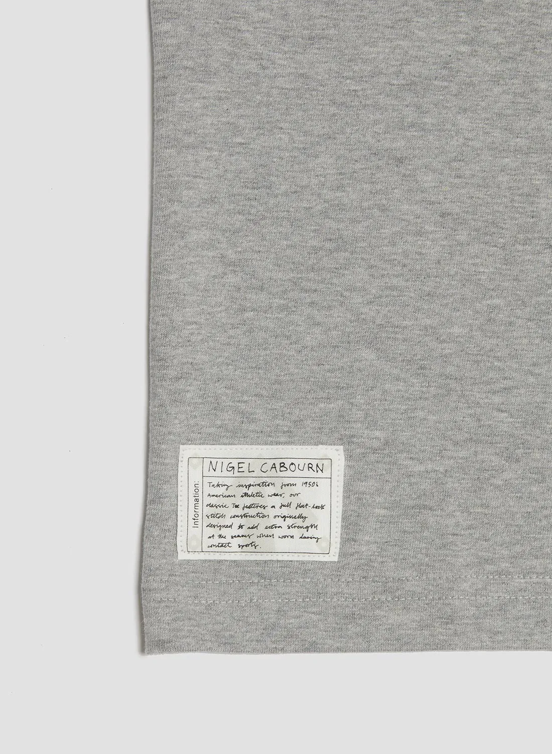 Heavy Duty Athletic T-Shirt in Heather Grey sold by Nigel Cabourn product image thumbnail 3