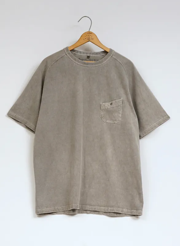 9.5oz Basic T-Shirt Pigment in Light Grey sold by Nigel Cabourn