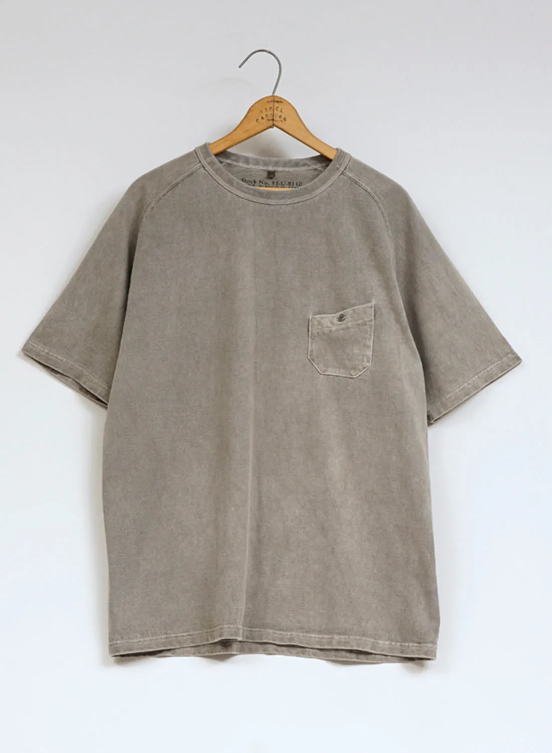 9.5oz Basic T-Shirt Pigment in Light Grey sold by Nigel Cabourn
