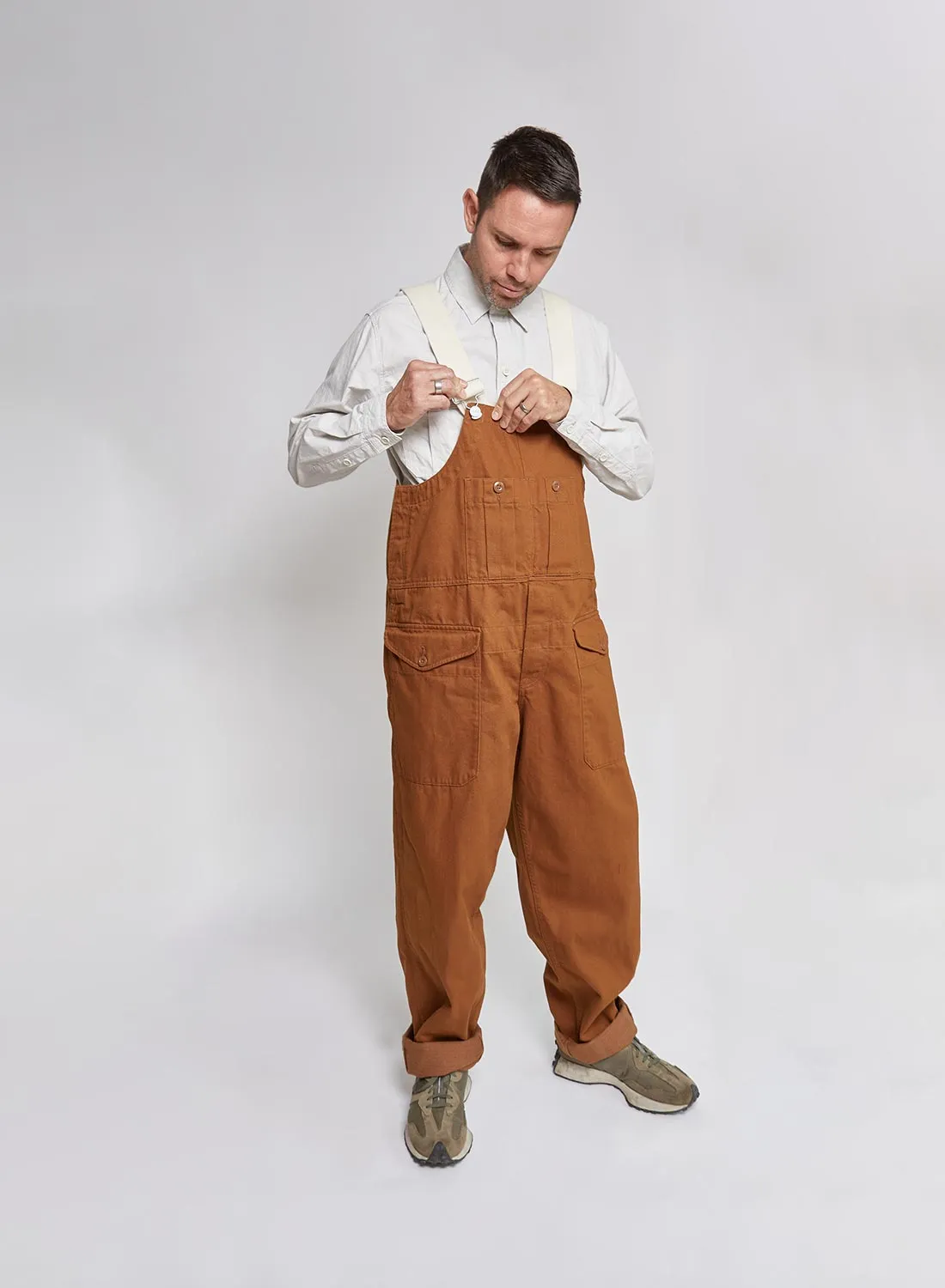 Railway Dungaree Heavy Cotton in Brown sold by Nigel Cabourn product image thumbnail 2