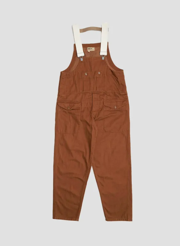 Railway Dungaree Heavy Cotton in Brown sold by Nigel Cabourn