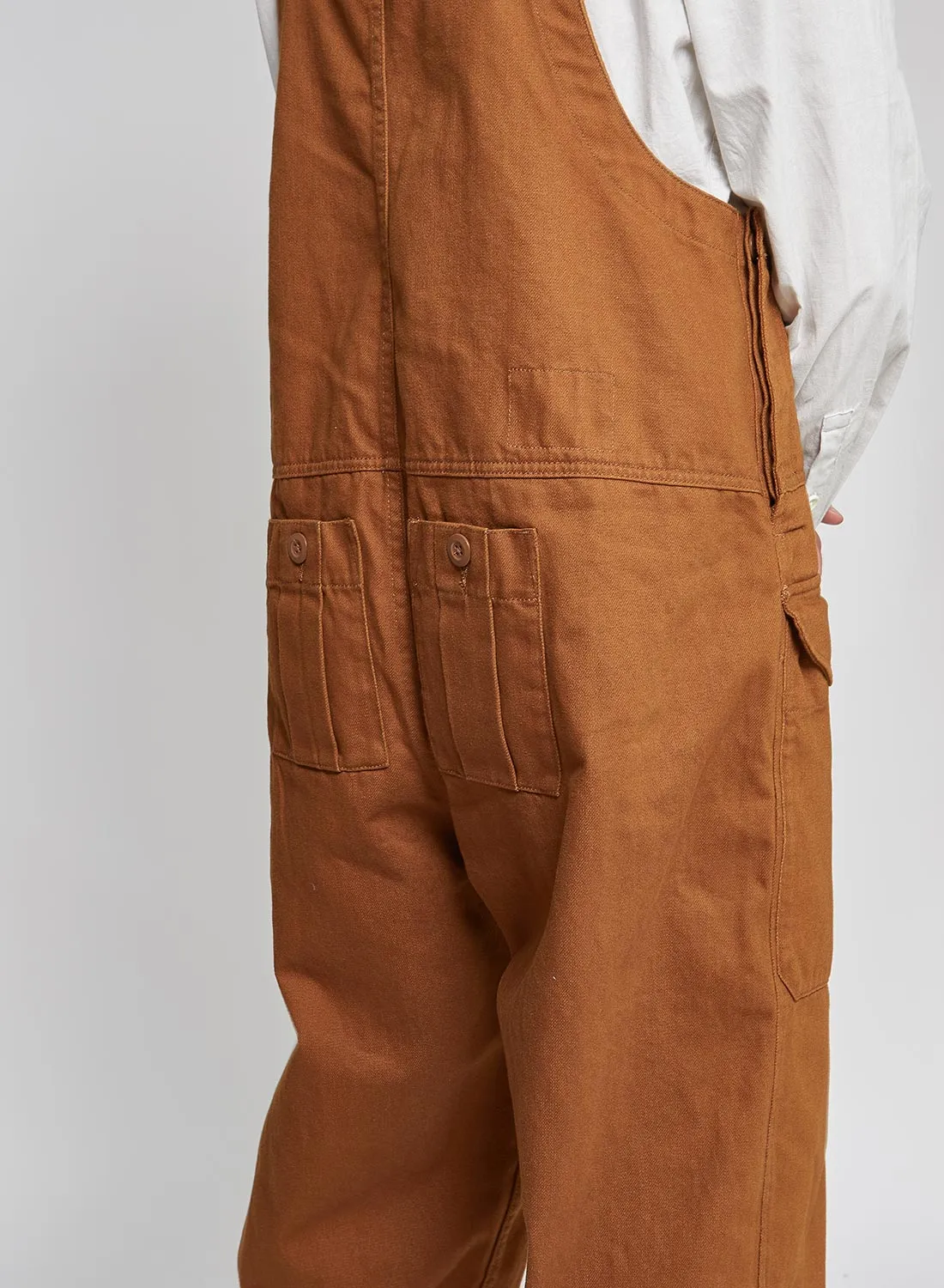 Railway Dungaree Heavy Cotton in Brown sold by Nigel Cabourn product image thumbnail 3