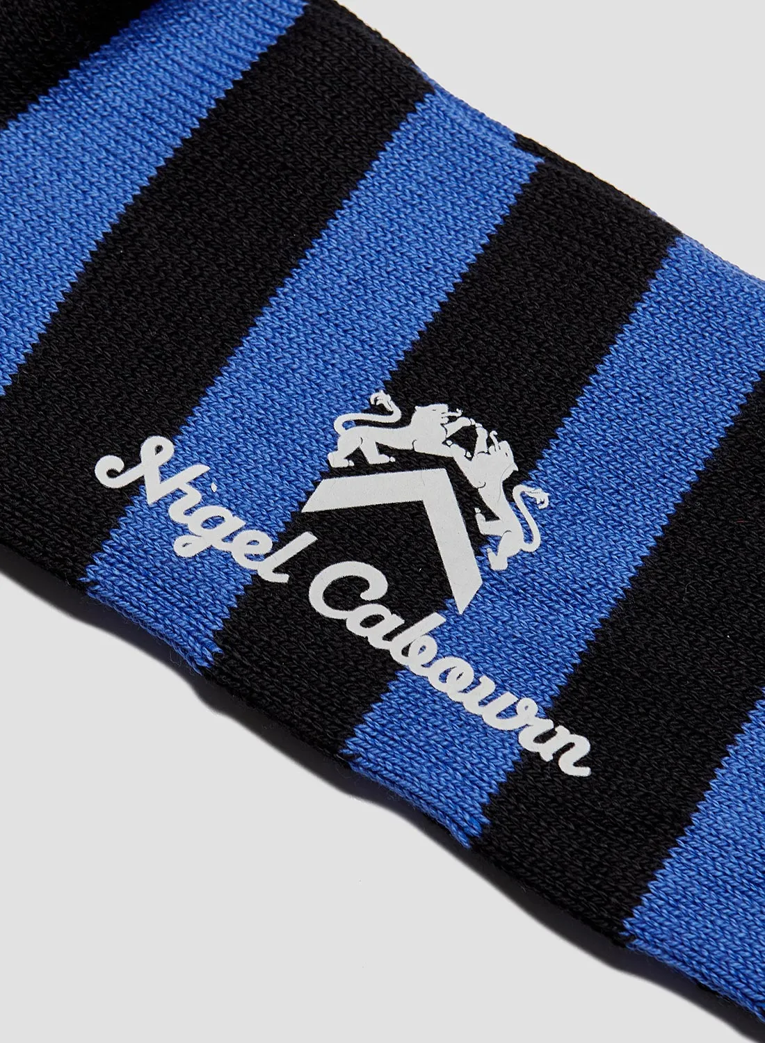 Cotton Stripe Socks in Blue/Black sold by Nigel Cabourn product image thumbnail 2