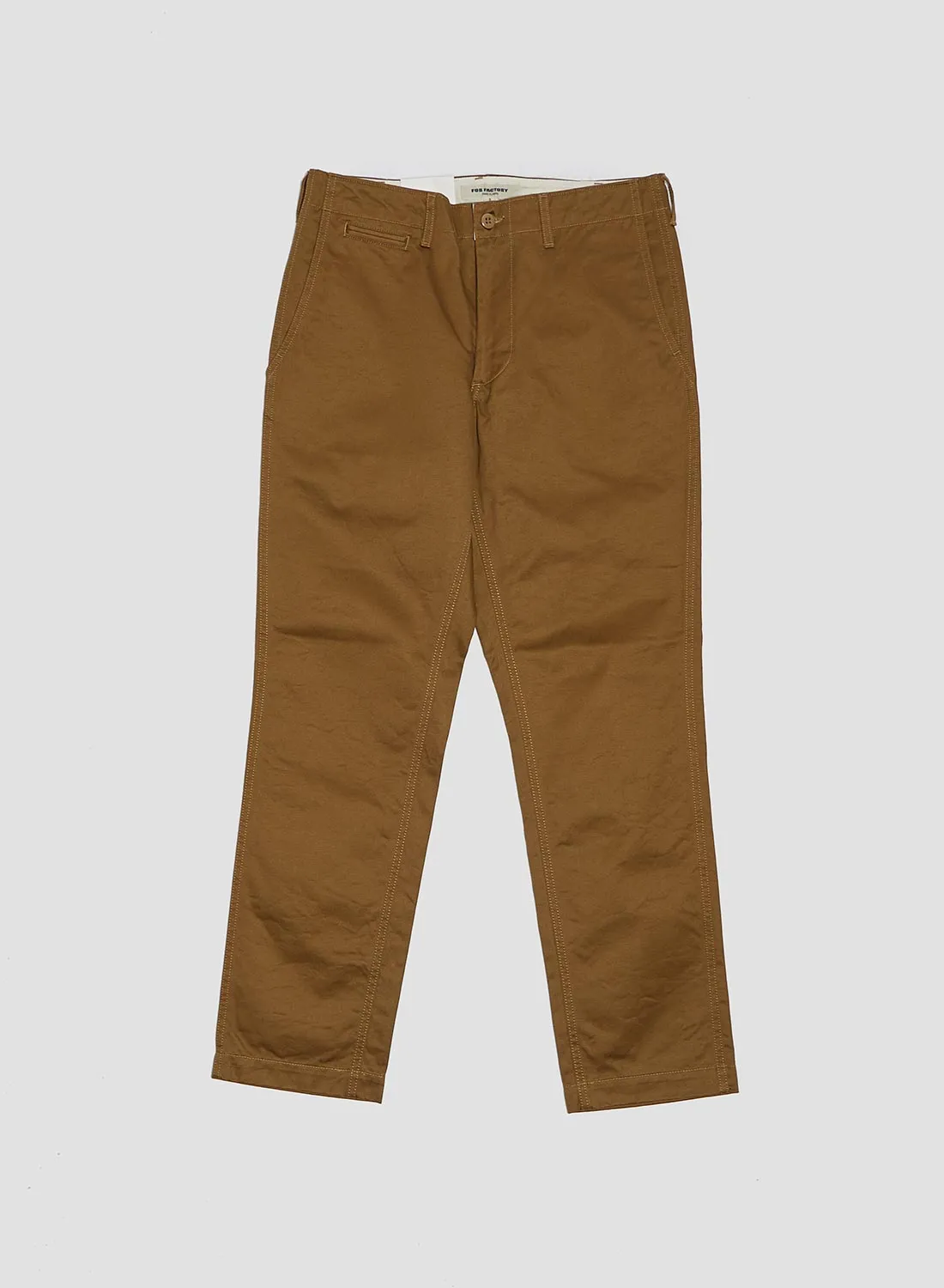 FOB Factory Narrow U.S Trousers Beige sold by Nigel Cabourn