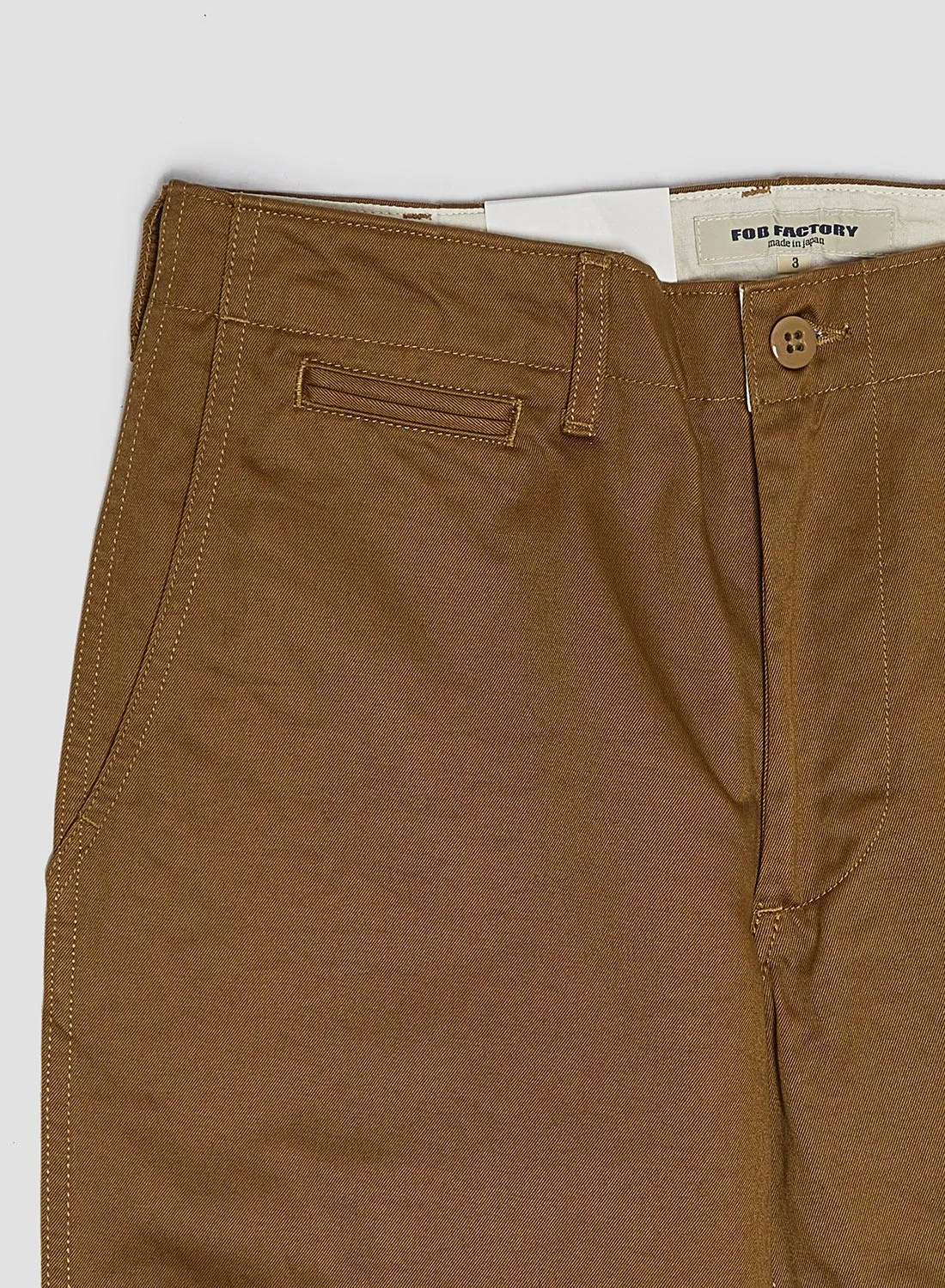 FOB Factory Narrow U.S Trousers Beige sold by Nigel Cabourn product image thumbnail 3