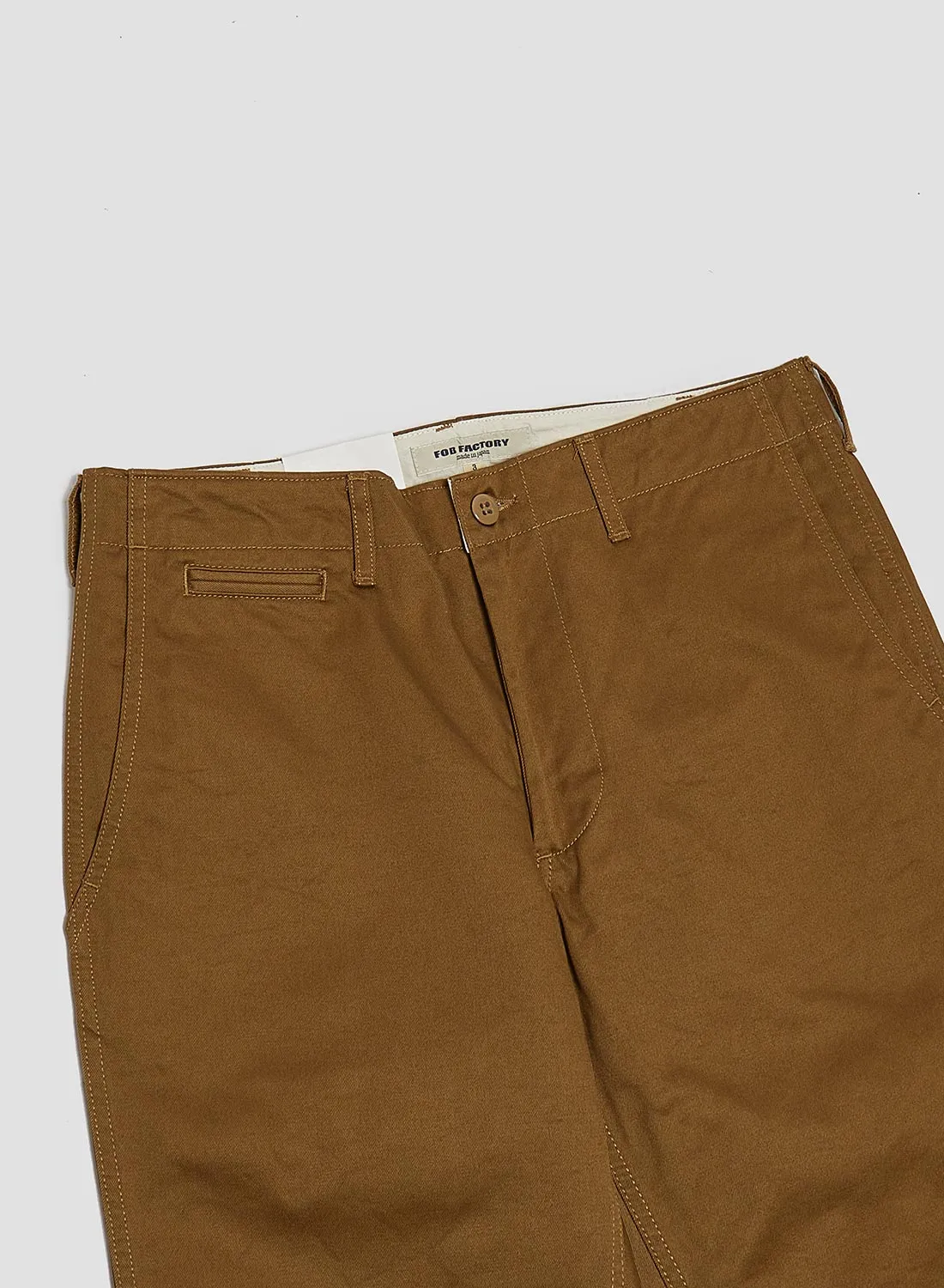 FOB Factory Narrow U.S Trousers Beige sold by Nigel Cabourn product image thumbnail 2
