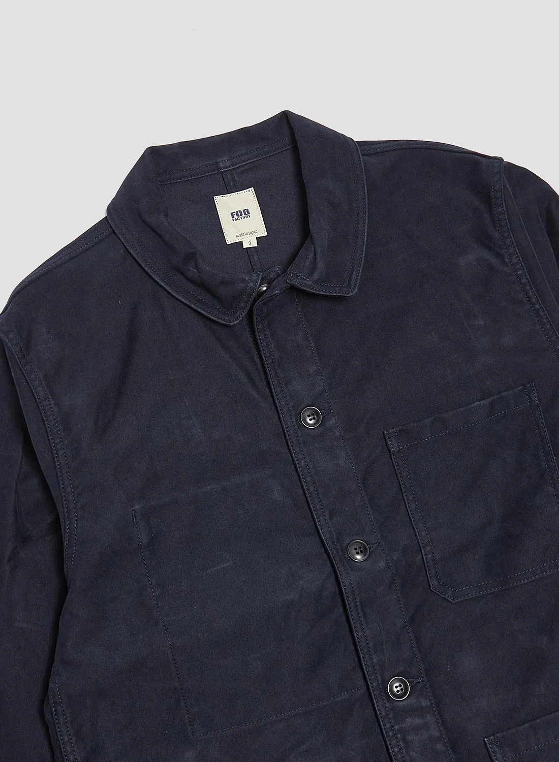 FOB Factory French Moleskin Jacket Navy sold by Nigel Cabourn product image thumbnail 2