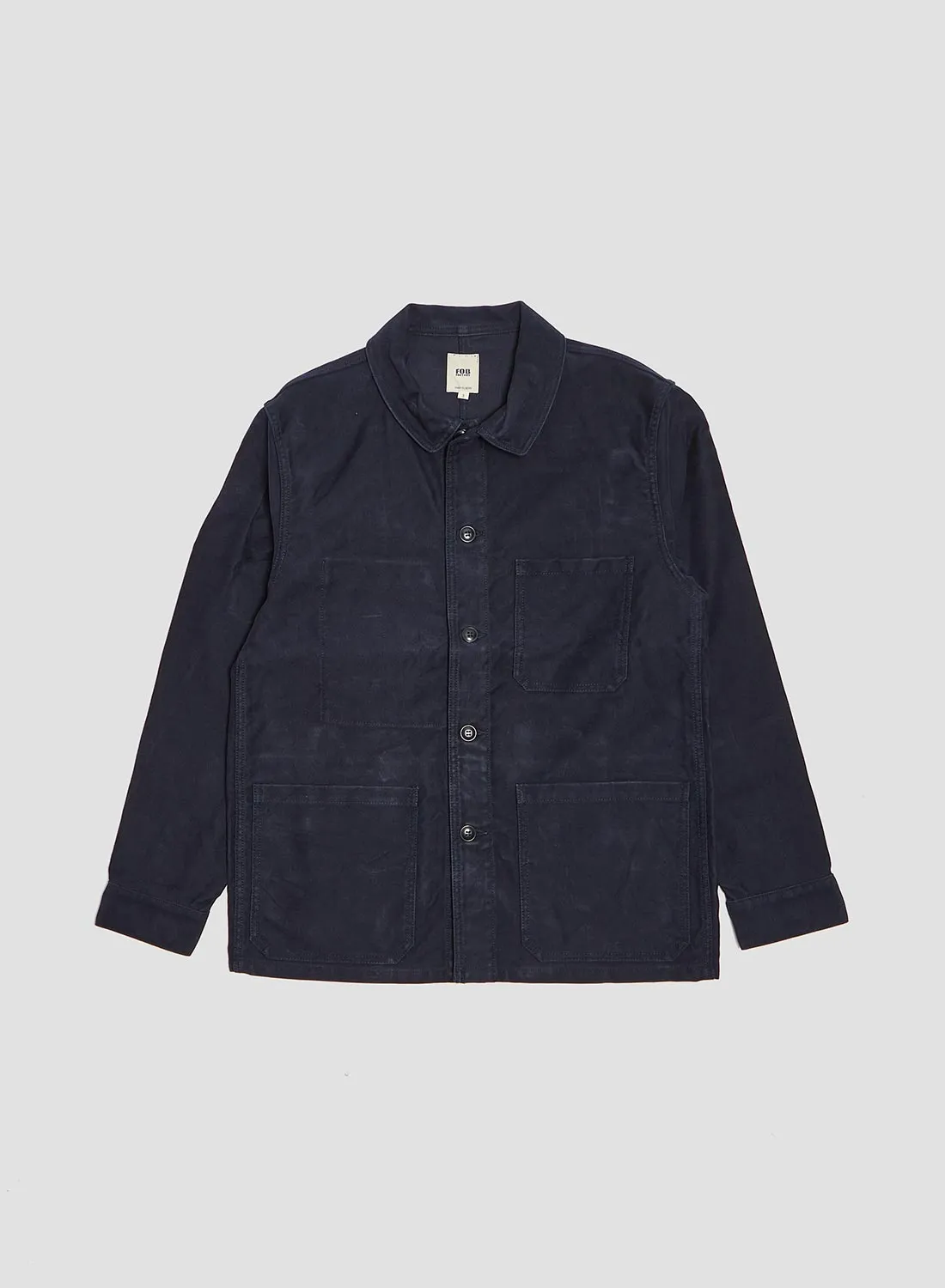 FOB Factory French Moleskin Jacket Navy sold by Nigel Cabourn