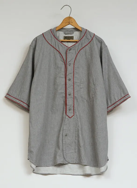 Baseball Shirt Short Sleeve Type 2 in Light Grey sold by Nigel Cabourn