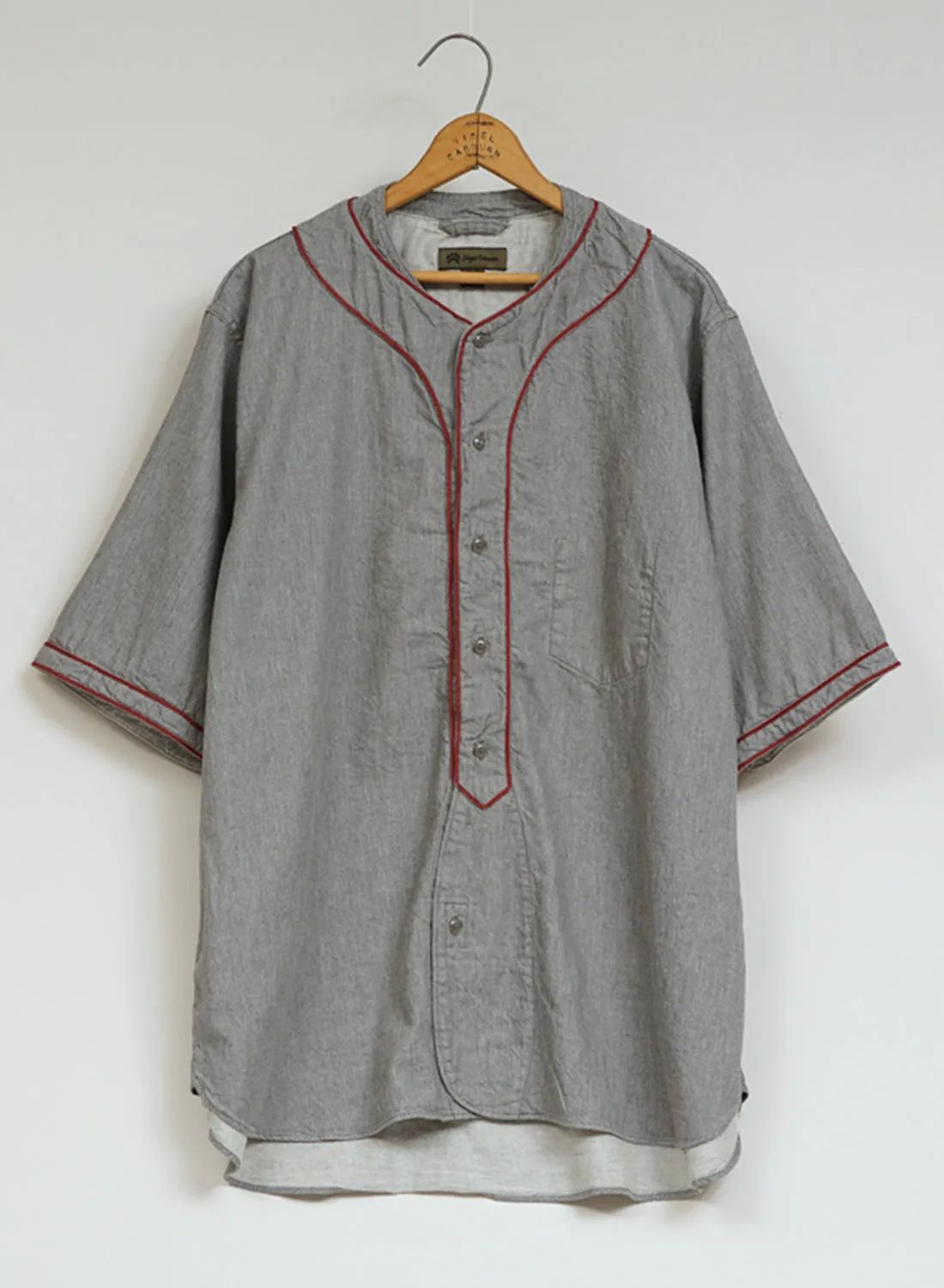 Baseball Shirt Short Sleeve Type 2 in Light Grey sold by Nigel Cabourn