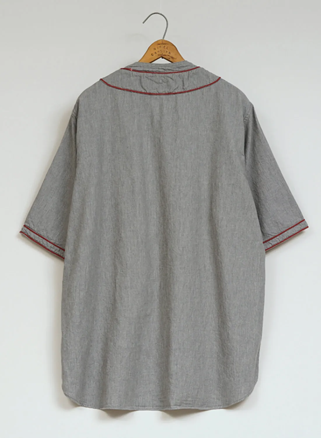 Baseball Shirt Short Sleeve Type 2 in Light Grey sold by Nigel Cabourn product image thumbnail 4