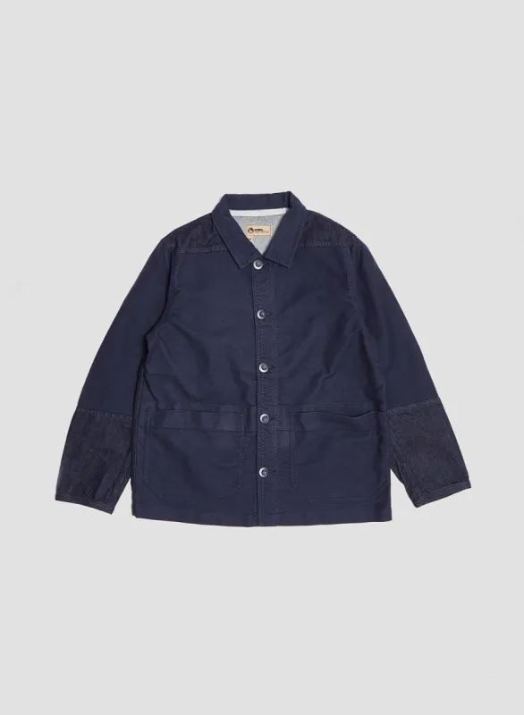 Engineer Jacket in Black Navy sold by Nigel Cabourn