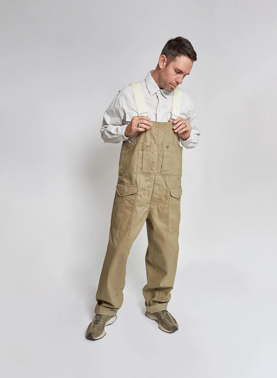 Railway Dungaree Heavy Cotton in Army sold by Nigel Cabourn product image thumbnail 2